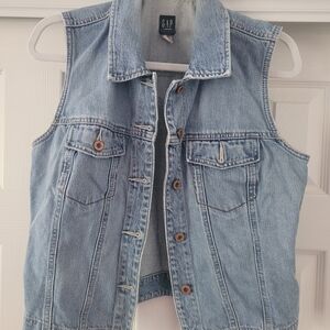 GAP Light Blue Denim Vest